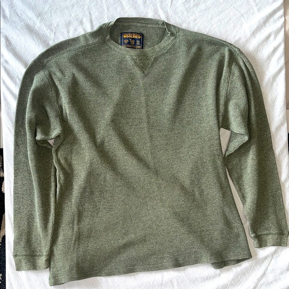 Woolrich Men's Olive Crewneck Sweater - Picture 1 of 5